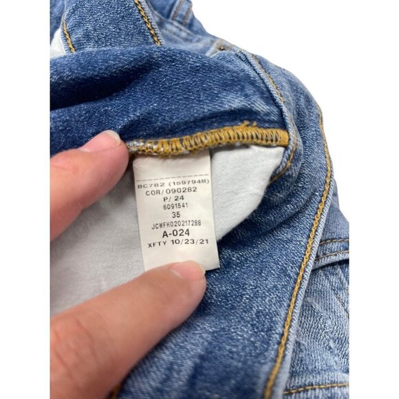 J. Crew High Rise Classic Vintage Distressed Straight Leg Jeans Women’s Size 35 - Picture 6 of 9